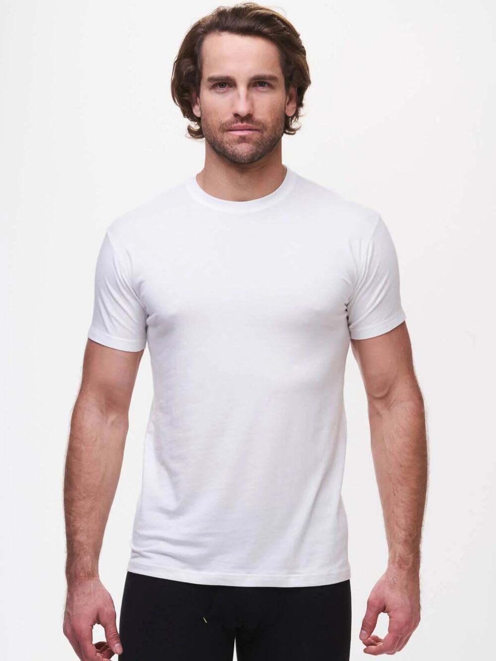 Tasc Performance Men's XL White BamBare Crew Neck Undershirt T-Shirt V3-7